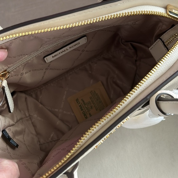 Michael Kors Avril Leather & Calf Hair Bag - Picture 9 of 12